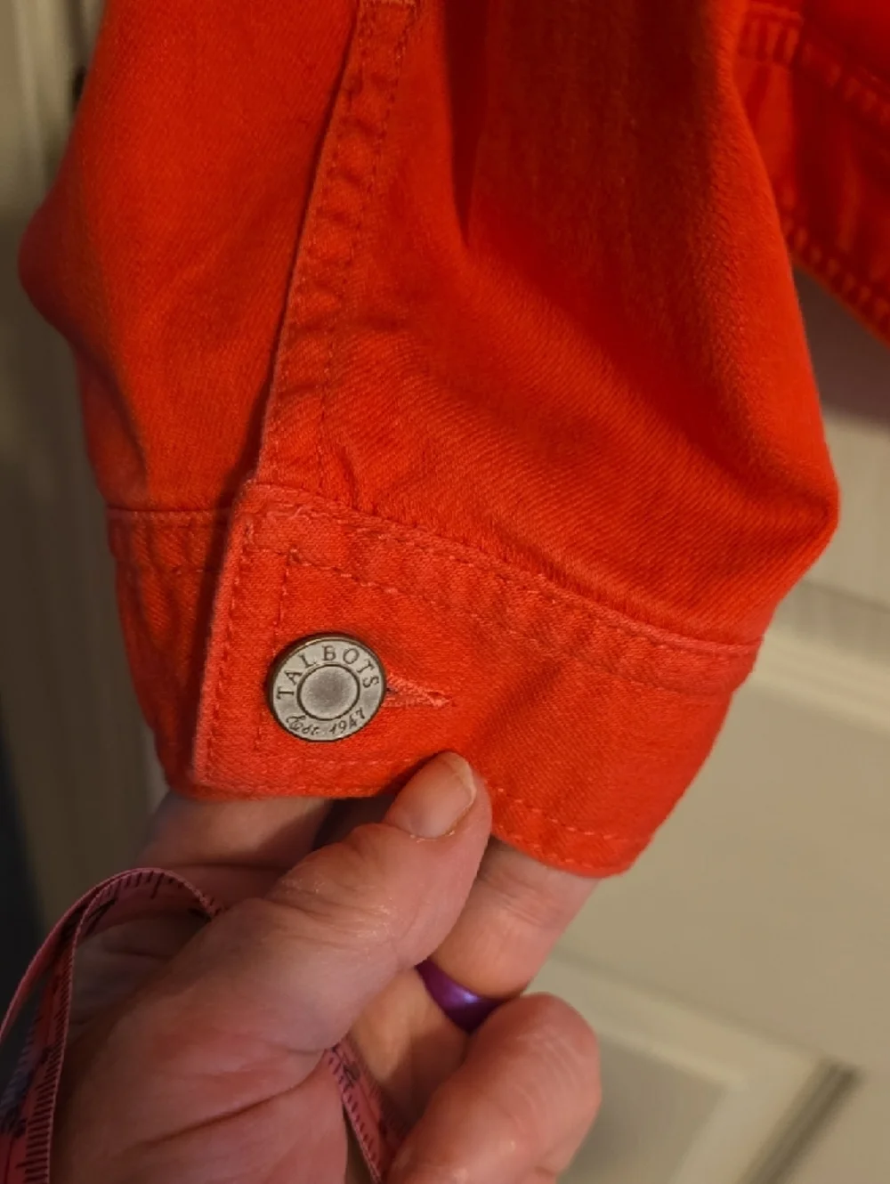 Talbots Coral-Pink‎ Denim Jacket